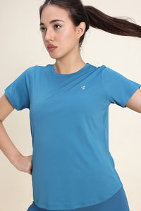 Zelocity Quick Dry Relaxed Top - Saxony Blue — thumbnail 6